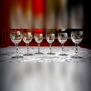 Crystal cordial glasses